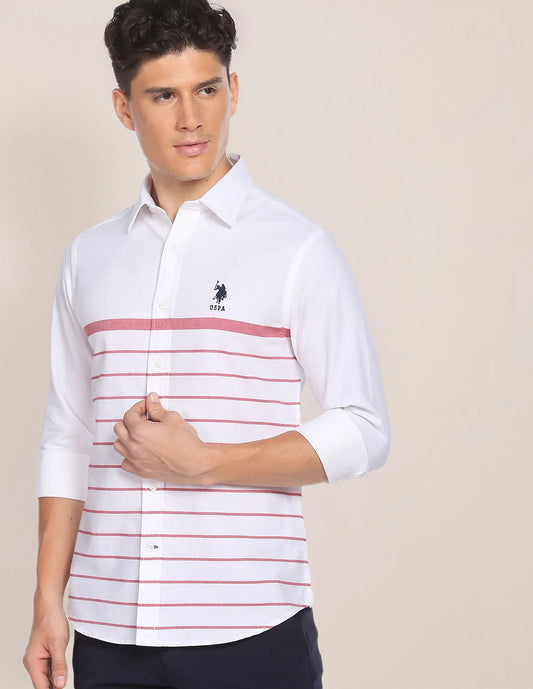 U.S. Polo Assn. Signature Engineered Stripe Dobby Shirt