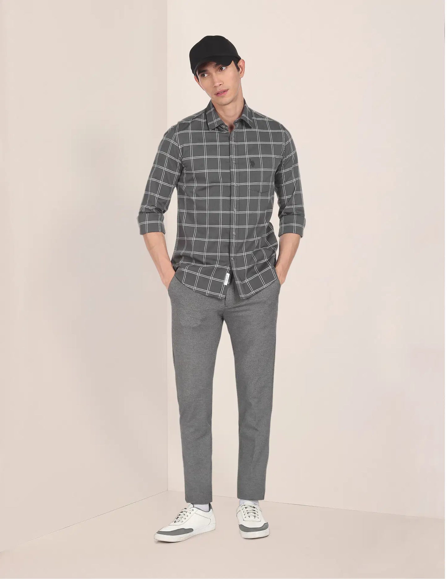 U.S. Polo Assn. Herringbone Tailored Fit Casual Shirt