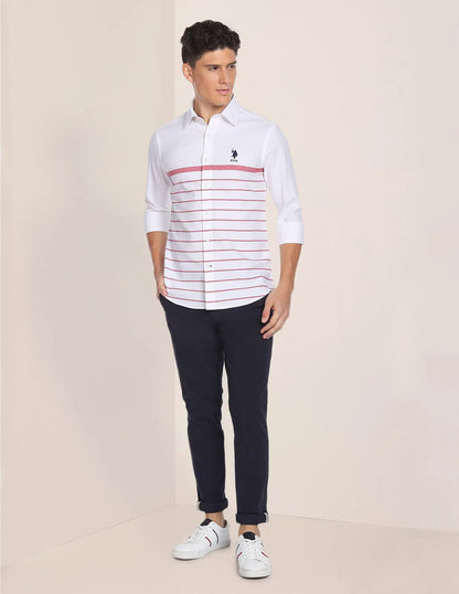 U.S. Polo Assn. Signature Engineered Stripe Dobby Shirt