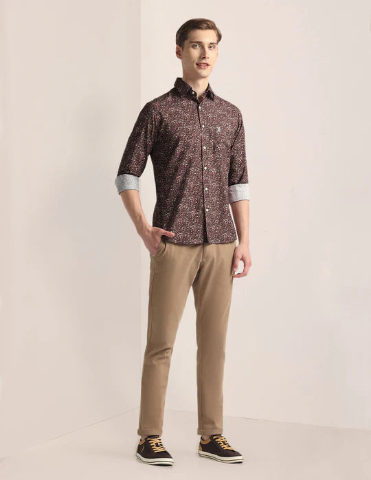 U.S. POLO ASSN. Spread Collar Floral Print Shirt