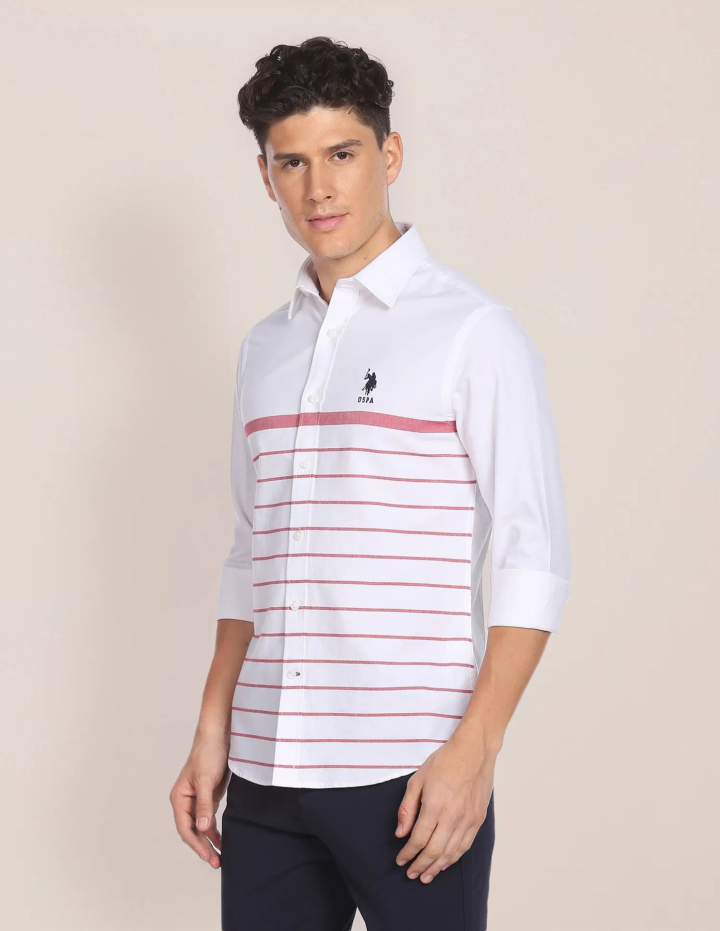 U.S. Polo Assn. Signature Engineered Stripe Dobby Shirt