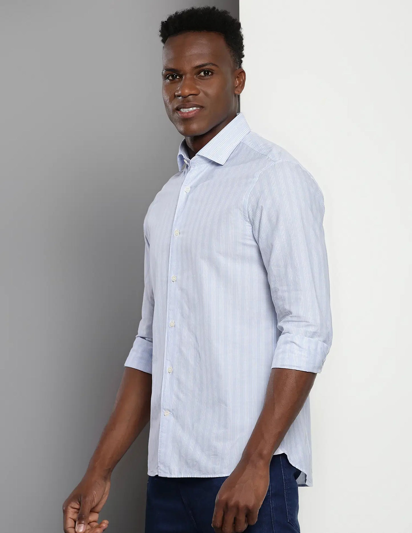 Tommy Hilfiger Textured Stripe Cotton Shirt