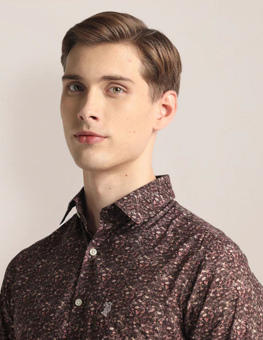 U.S. POLO ASSN. Spread Collar Floral Print Shirt