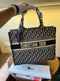 CHRISTAN DIOR EMBROIDERY BOOKTOTE WITH OG BOX &amp; ACCESSORIES (BLUE)