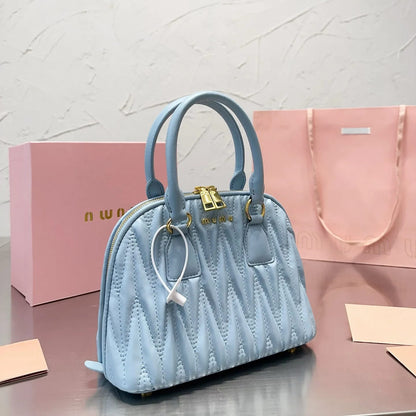 MIU MIU DOME QUILTED STACHEL BAG WITH OG BOX