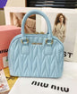 MIU MIU DOME QUILTED STACHEL BAG WITH OG BOX