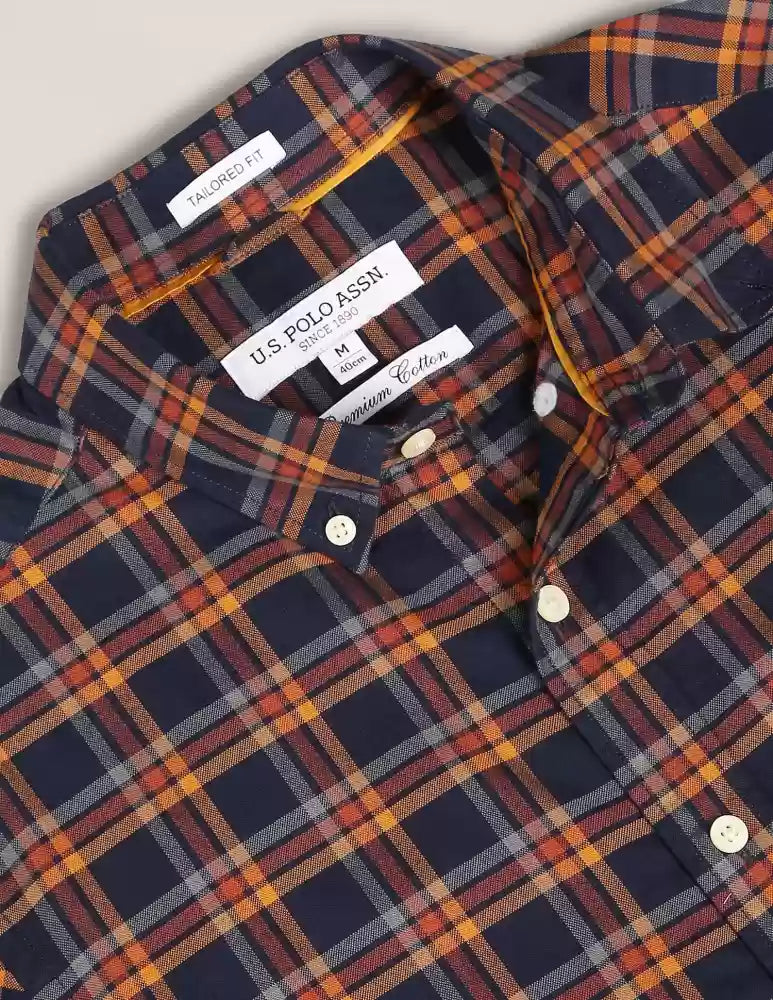 U.S. POLO ASSN. Men Checkered Casual Multicolor Shirt